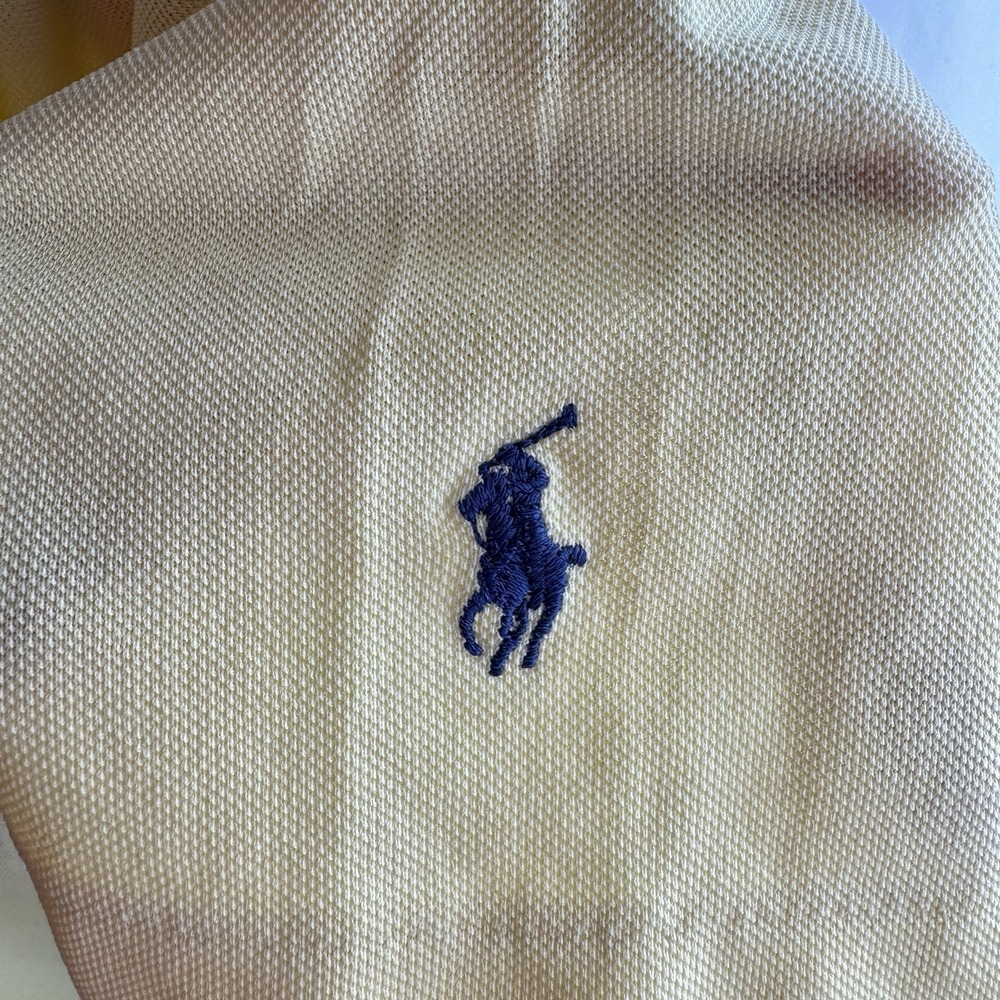 Polo Golf Ralph Lauren Pebble Beach Shirt Mens Size Lg Butter Yellow Pima Cotton - Picture 3 of 7